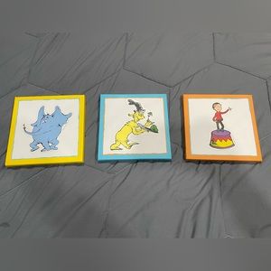 Dr Seuss 3 pc Canvas Art